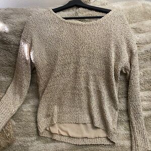 Sequin open back sweater